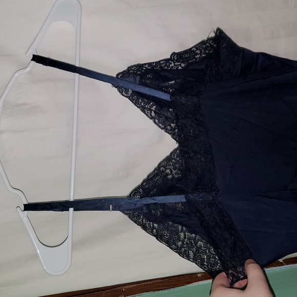 Vintage 40s 50s Seamprufe Floral Lace Nylon Nightgown Slip Dress - Picture 11 of 12